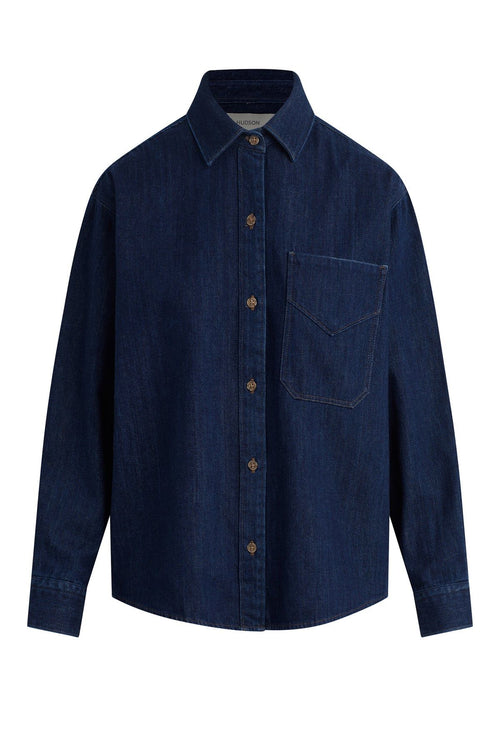 Denim Button-Up Shirt